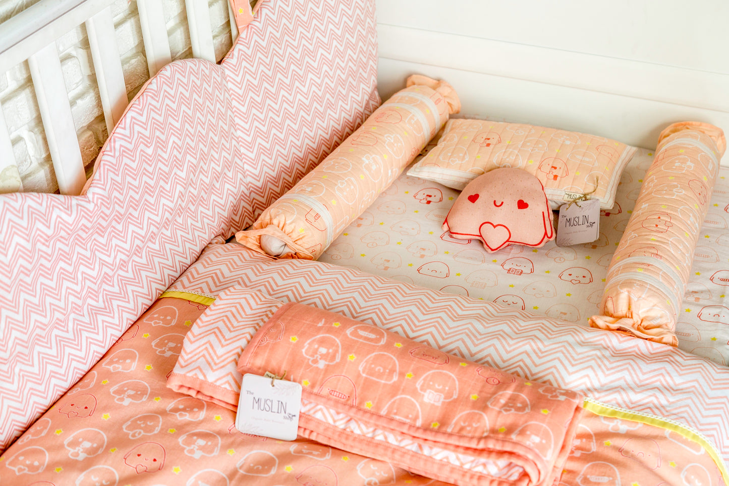 Love and Time Cot Set
