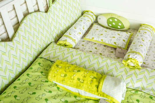 Hare and Turtle Mini Cot Set