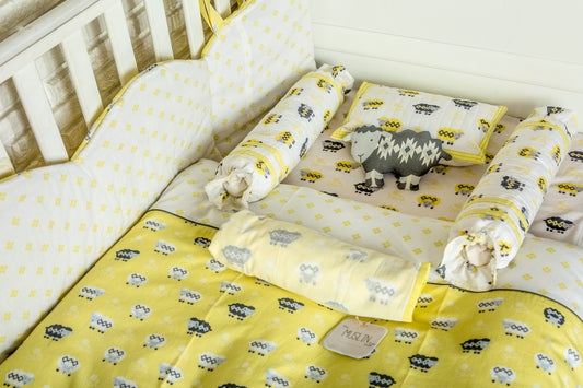 Ba Ba Black Sheep Mini Cot Set