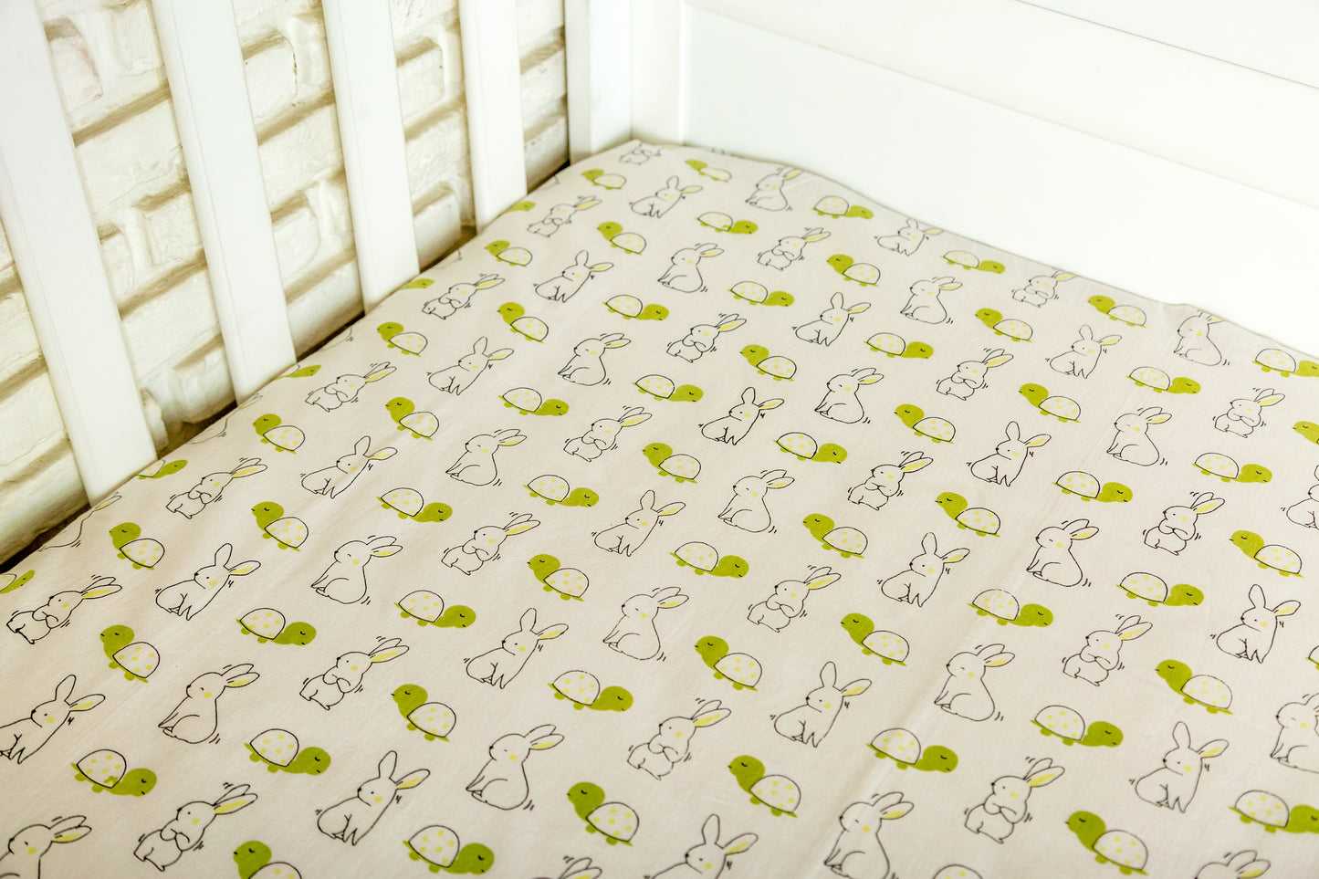 Hare and Turtle Mini Cot Set